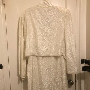 Carina white beaded dress